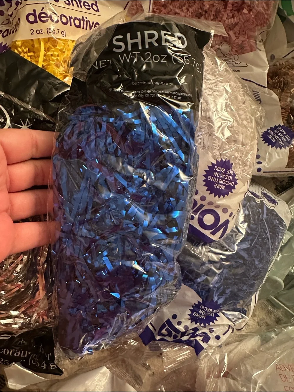 Decorative Paper Shred Filler - Assorted Colors